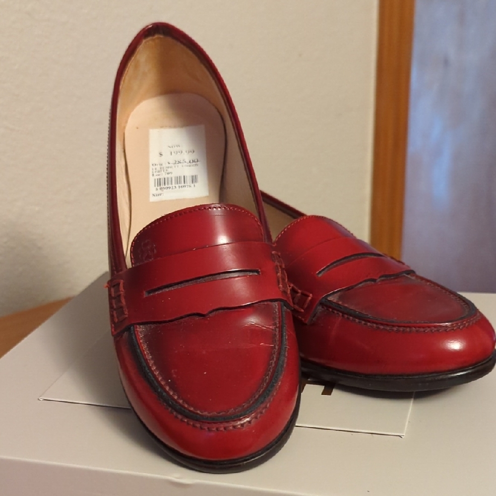 LK Bennett Burgundy Leather Loafers